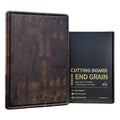 Muso Wood Walnut Wood Checkered Cutting Board with Feet 16 X 12 In