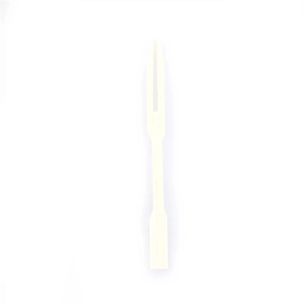 Mini Bamboo Forks 3.5 Inch, Cocktail Forks Appetizer Forks, Small Wood Forks for Fruit, Disposable Tiny Food Picks for Party，Charcuterie Supplies Accessories, Wooden Toothpicks Fork. 100 PCS