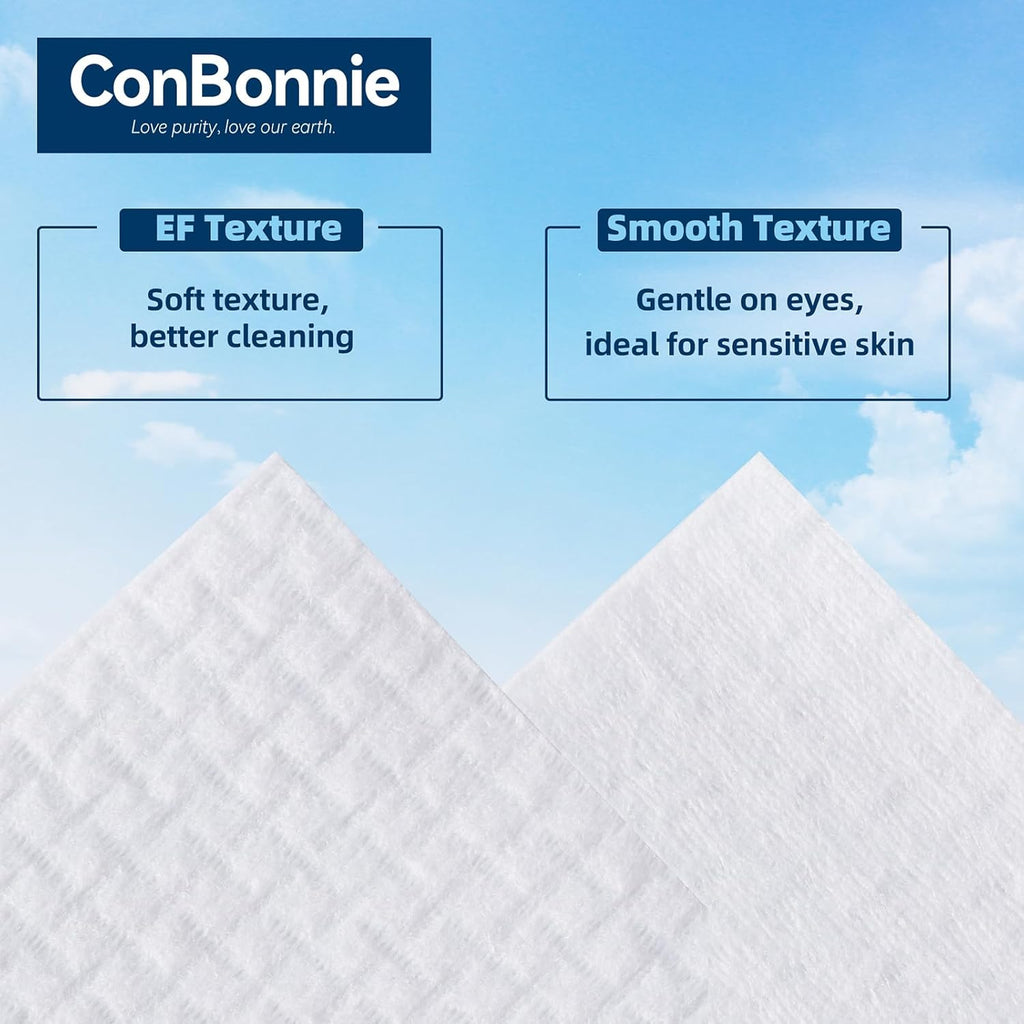 Clean Face Towels XL, 10"×12" Biobased Facial Towels, Disposable Face Towelette, Makeup Remover Dry Wipes, Extra Thick and Soft for Skin Care, Clean Skin, 50 Count (1 Pack)