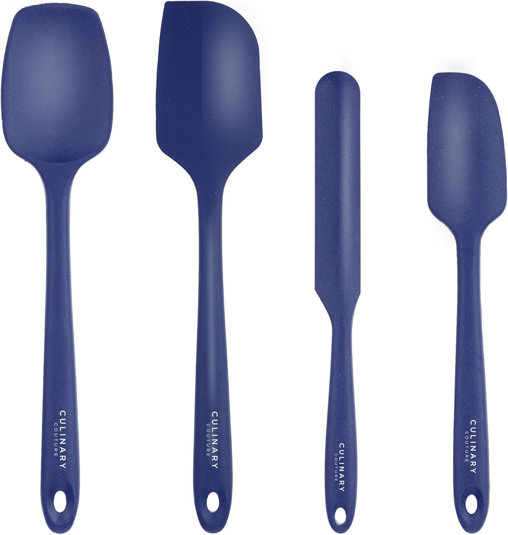 4-Piece Silicone Baking Spatula Set - Rubber Spatulas Silicone Heat Resistant, Bpa-Free - Spatula Set for Nonstick Cookware - Baking Essentials