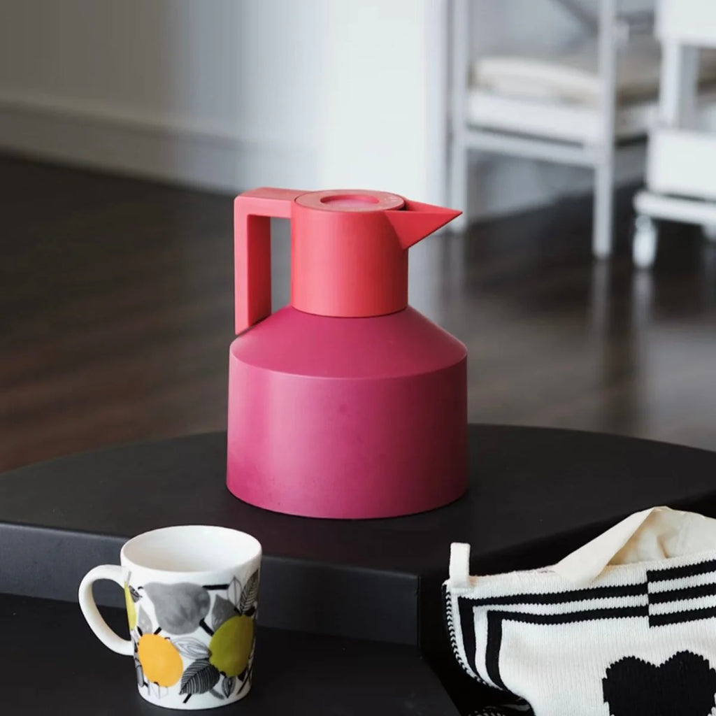 Insulated Geometric Water Pitcher - Large Thermal Jug for Cold or Hot Beverages